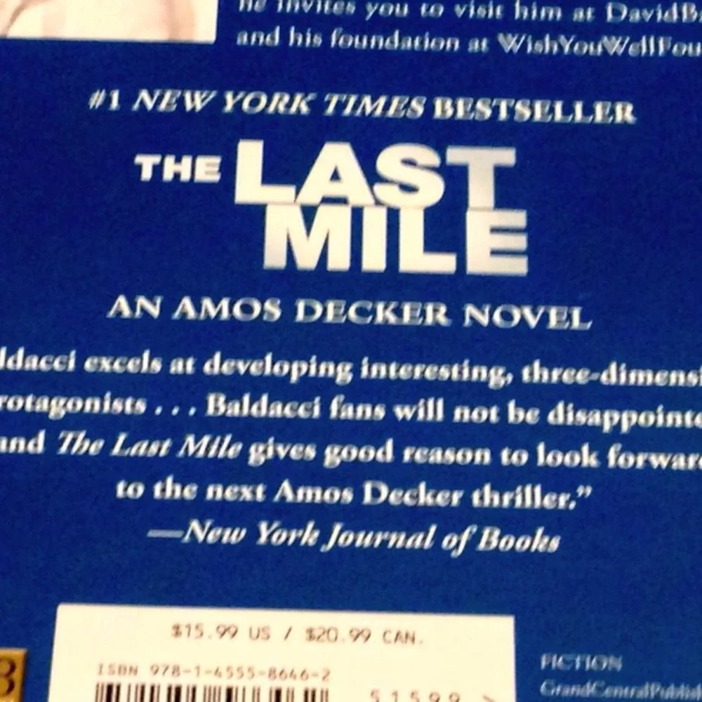 3 for $10 book sale! Thriller - The Last Mile, Baldacci